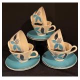 Vintage Stetson China Dinnerware Set with Blue Floral Design
