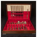Oneida Vintage Silver Plate Flatware in Wooden Case