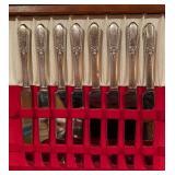 Oneida Vintage Silver Plate Flatware in Wooden Case
