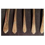 Oneida Vintage Silver Plate Flatware in Wooden Case