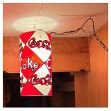 Vintage Coca-Cola Hanging Chain Lamp, 15 Inch Fixture