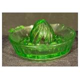 Vintage Uranium Glass Juicer Citrus Reamer