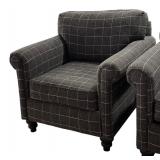 Pair of Stylish Upholstered  Armchairs