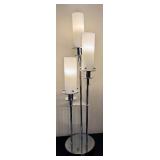 Modern 3-Light Table Lamp with Frosted Glass Shades