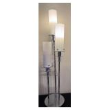 Modern 3-Light Table Lamp with Frosted Glass Shades
