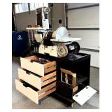 JET Grinder and Buffer on Rolling Workbench with Storage