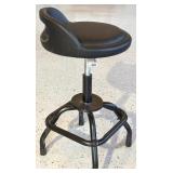 Adjustable Metal Workshop Stool with Padded Seat