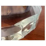 Pair of Blue Swirl Glass Table Lamps with Shades