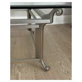 Elegant Glass and Metal Coffee Table
