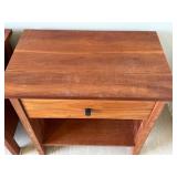 Pair of Solid Wood Nightstands with Single Drawer