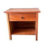 Pair of Solid Wood Nightstands with Single Drawer