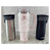 Trio of Travel Mugs - 1 Stanley and 2 Contigo Mugs