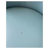 Blue Faux Leather Accent Chair