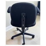 Black Adjustable Office Chair with Armrests