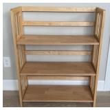 Foldable Wooden 3-Tier Bookshelf