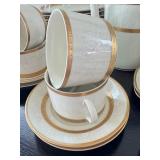 Mikasa Antique Lace Fine China 68-Piece Dinnerware Set with Gold Trim