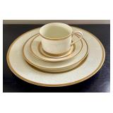Mikasa Antique Lace Fine China 68-Piece Dinnerware Set with Gold Trim