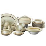 Mikasa Antique Lace Fine China 68-Piece Dinnerware Set with Gold Trim