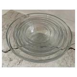 Set of 6 Duralex France Glass Nesting Mixing Bowls