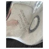 Large Ginkgo Stainless Steel Flatware Set - Hammered Finish