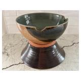 Set of 2 Ferrarotti Studio Pottery Bowls with Unique Glaze