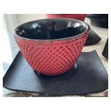 Japanese Cast Iron Tea Set with Cups, Teapot, Trays, and Chopsticks in Box