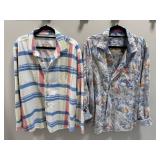 Tommy Bahama Relax Mens Long Sleeve Shirts, Set of 2, Plaid and Floral