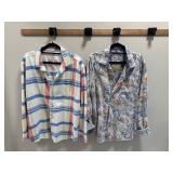 Tommy Bahama Relax Mens Long Sleeve Shirts, Set of 2, Plaid and Floral
