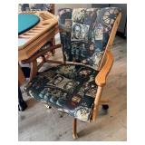 3-in-1 Octagonal Game Table with 4 Rolling Chairs