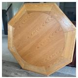 3-in-1 Octagonal Game Table with 4 Rolling Chairs