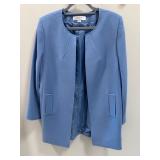 Tahari Arthur S. Levine Blue Open-Front Blazer, Size 14