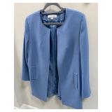 Tahari Arthur S. Levine Blue Open-Front Blazer, Size 14