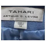 Tahari Arthur S. Levine Blue Open-Front Blazer, Size 14