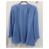 Tahari Arthur S. Levine Blue Open-Front Blazer, Size 14
