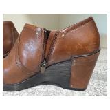 Pair of Gently Used Brown Leather Wedge Dansko Shoes, Size 40