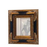 16" x 18" Ornate Gold and Black Framed Wall Mirror