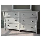 White 6-Drawer Dresser with Mirror Set