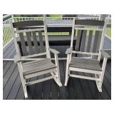 Pair of Leisure Line Outdoor Rocking Chairs by Tangent