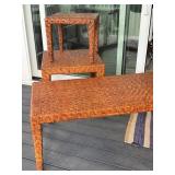 Set of 3 Woven Accent Tables in Varying Sizes