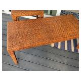 Set of 3 Woven Accent Tables in Varying Sizes