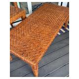 Set of 3 Woven Accent Tables in Varying Sizes