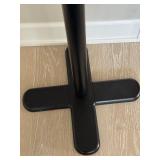 66-Inch Black Metal Coat Rack with Multiple Hooks