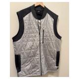 Oakley Quilted Zip-Up Vest XXL Regular Fit Silver and Black