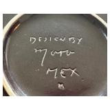 Artisan Crafted 12" Pottery Plate with Abstract Mother and Child Design