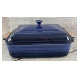Le Creuset 4.5 Qt Blue Stoneware Covered Baker
