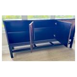 Contemporary 3-Door Credenza with Textured Front