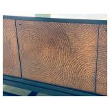 Contemporary 3-Door Credenza with Textured Front