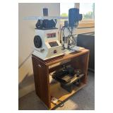 G - Jet Mortiser Machine, Jet Oscillating Spindle Sander, and Wards Powr-Kraft Spindle Shaper with Stand