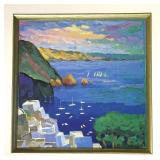 Framed Coastal Impressionist Art Print