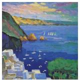 Framed Coastal Impressionist Art Print